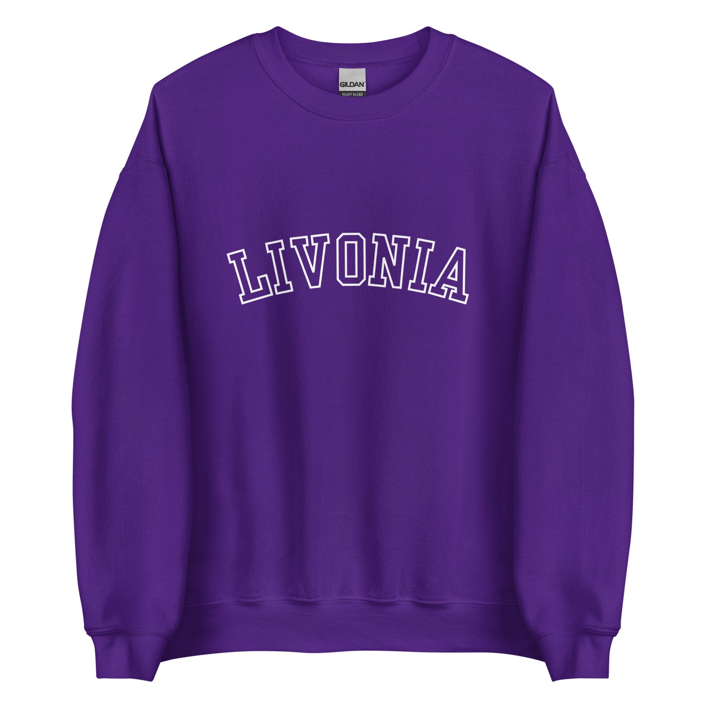 Livonia Michigan Outline Crewneck Unisex Sweatshirt