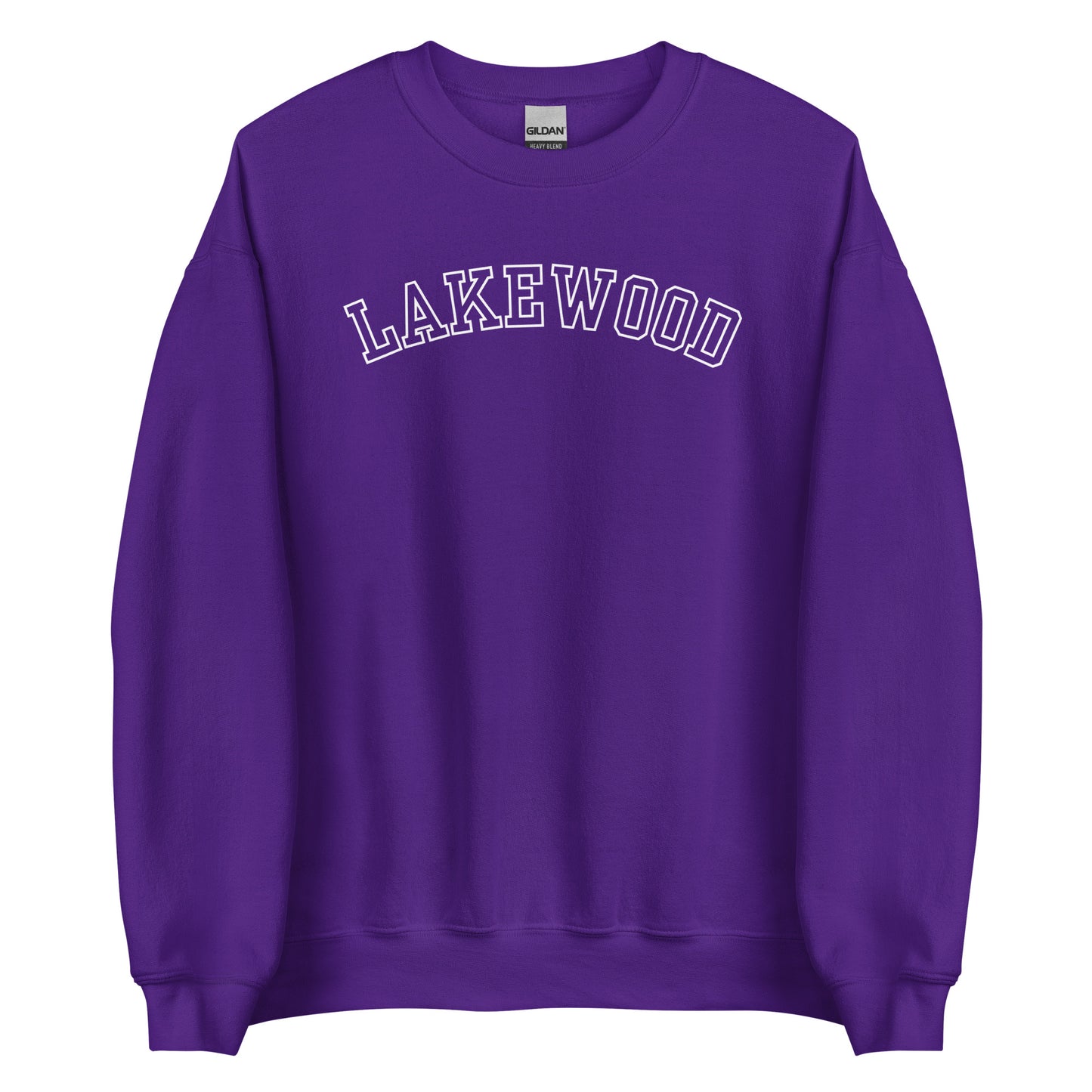 Lakewood Ohio Block Outline Crewneck Unisex Sweatshirt