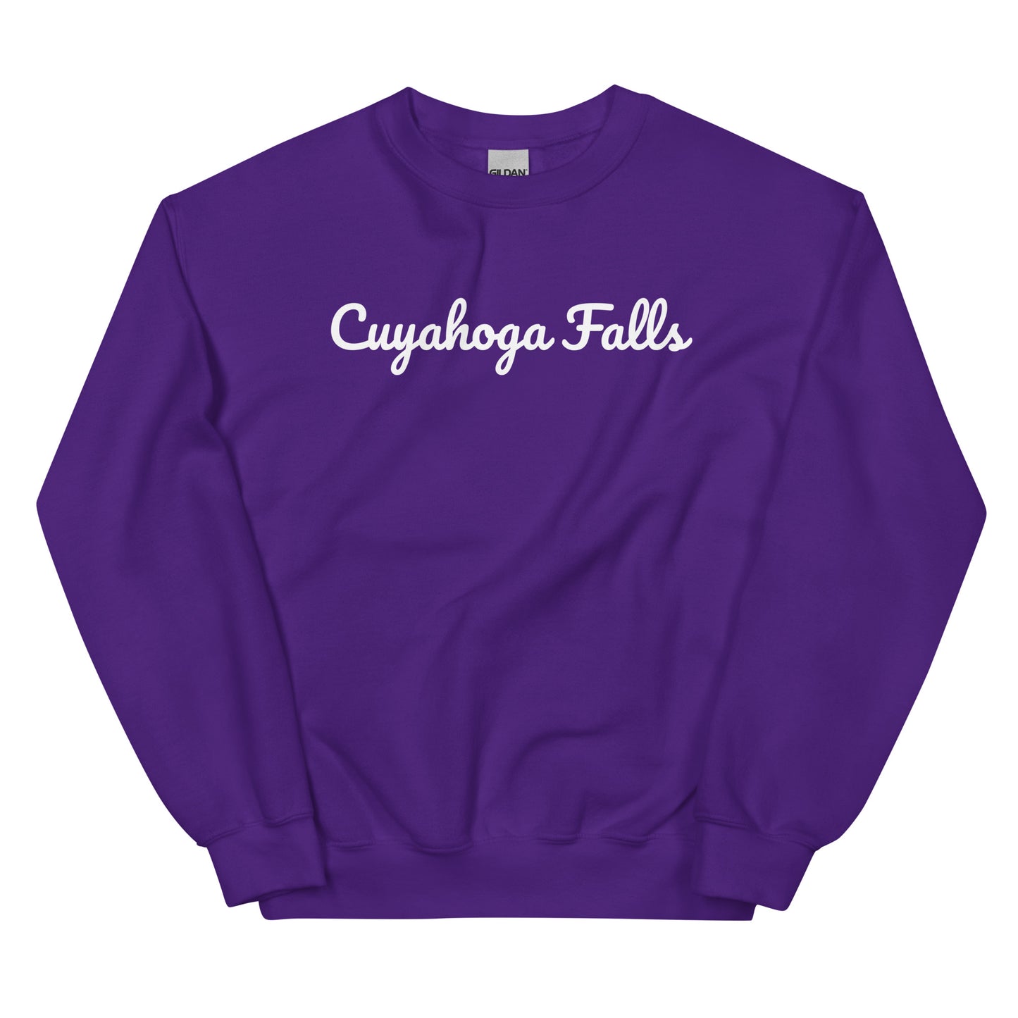 Cuyahoga Falls Ohio Solo Script Crewneck Unisex Sweatshirt