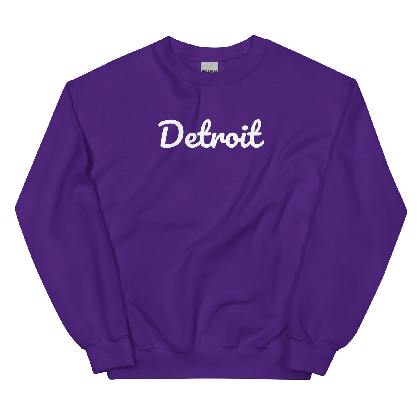 Detroit Michigan Solo Script Crewneck Unisex Sweatshirt