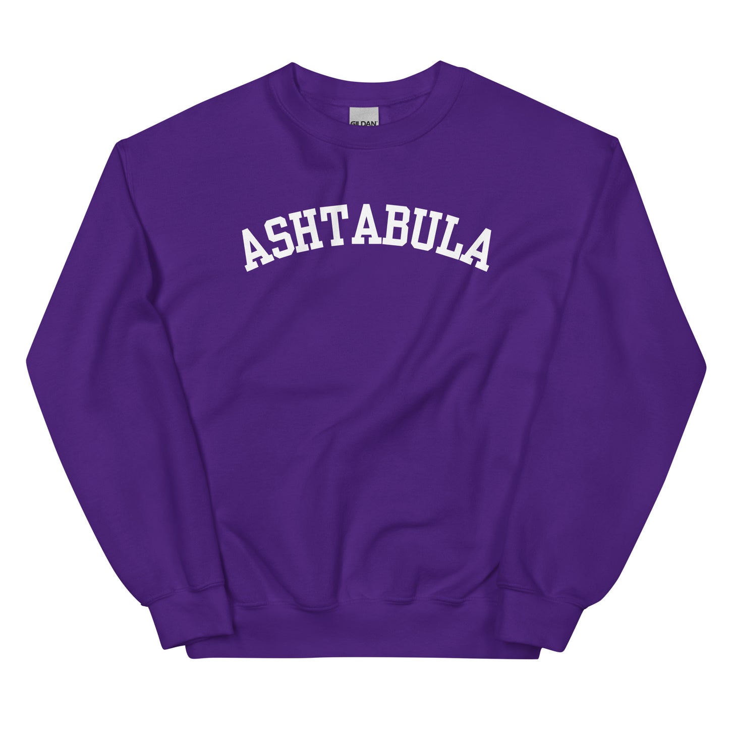 Ashtabula Ohio Block Solo Crewneck Unisex Sweatshirt