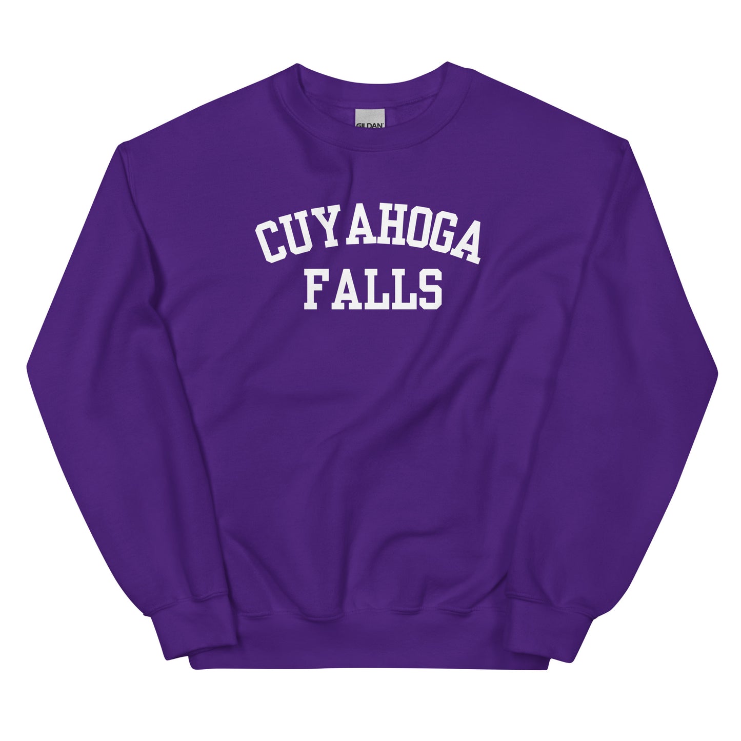 Cuyhoga Falls Ohio Block Solo Crewneck Unisex Sweatshirt