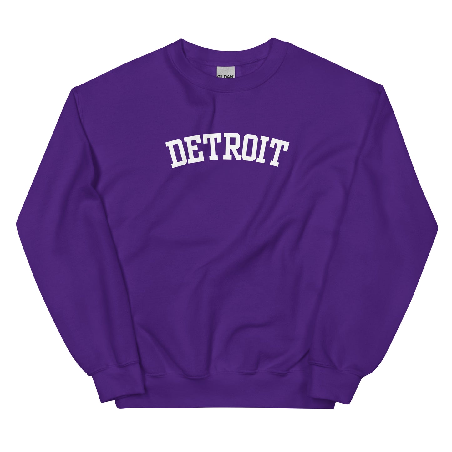 Detroit Michigan Block Solo Crewneck Unisex Sweatshirt