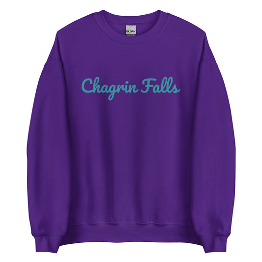 Chagrin Falls Teal Solo Script Unisex Sweatshirt