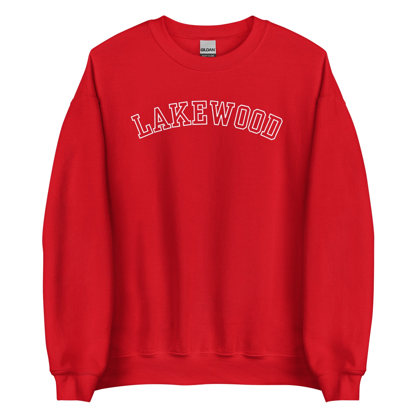 Lakewood Ohio Block Outline Crewneck Unisex Sweatshirt