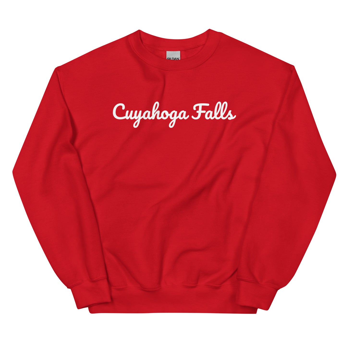 Cuyahoga Falls Ohio Solo Script Crewneck Unisex Sweatshirt