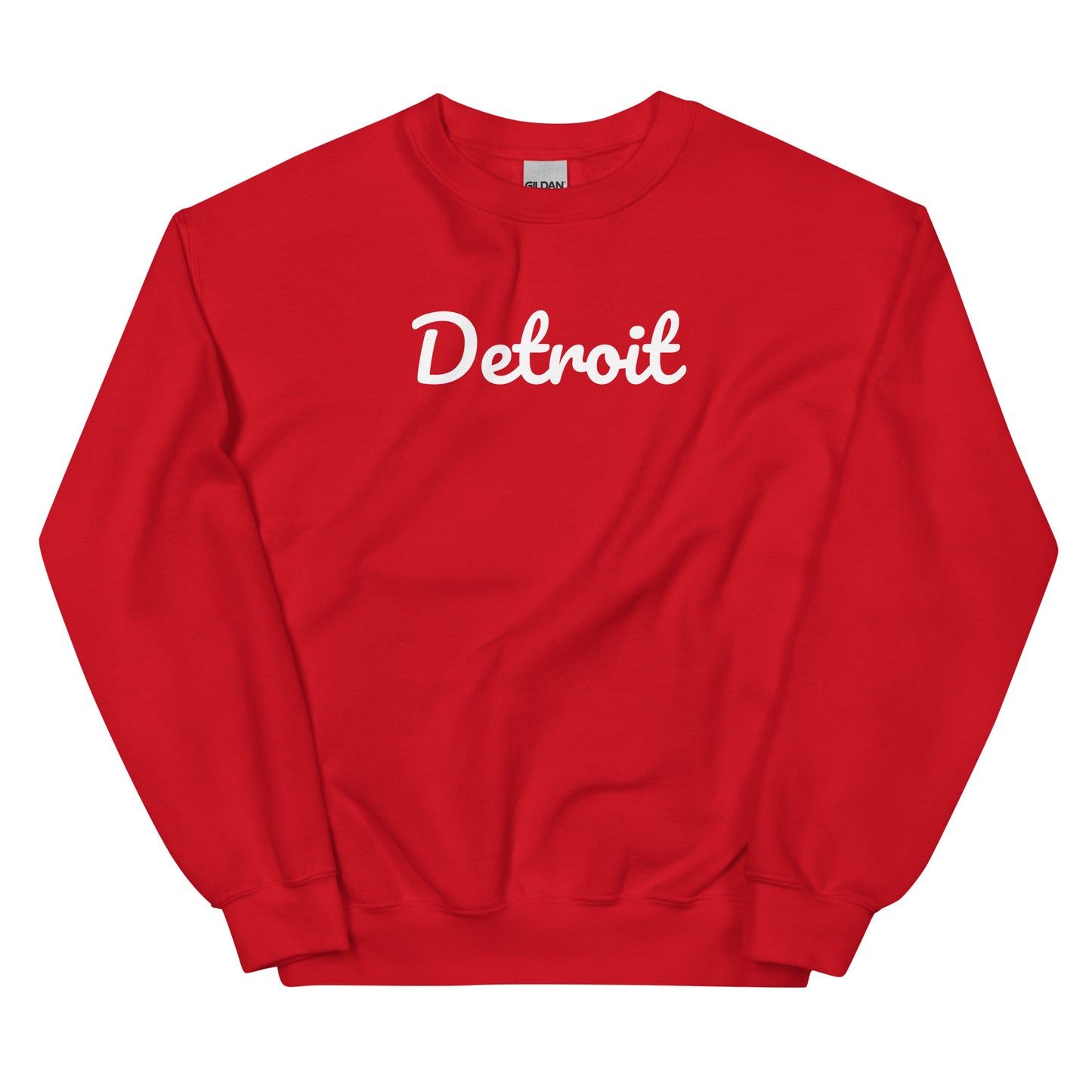 Detroit Michigan Solo Script Crewneck Unisex Sweatshirt