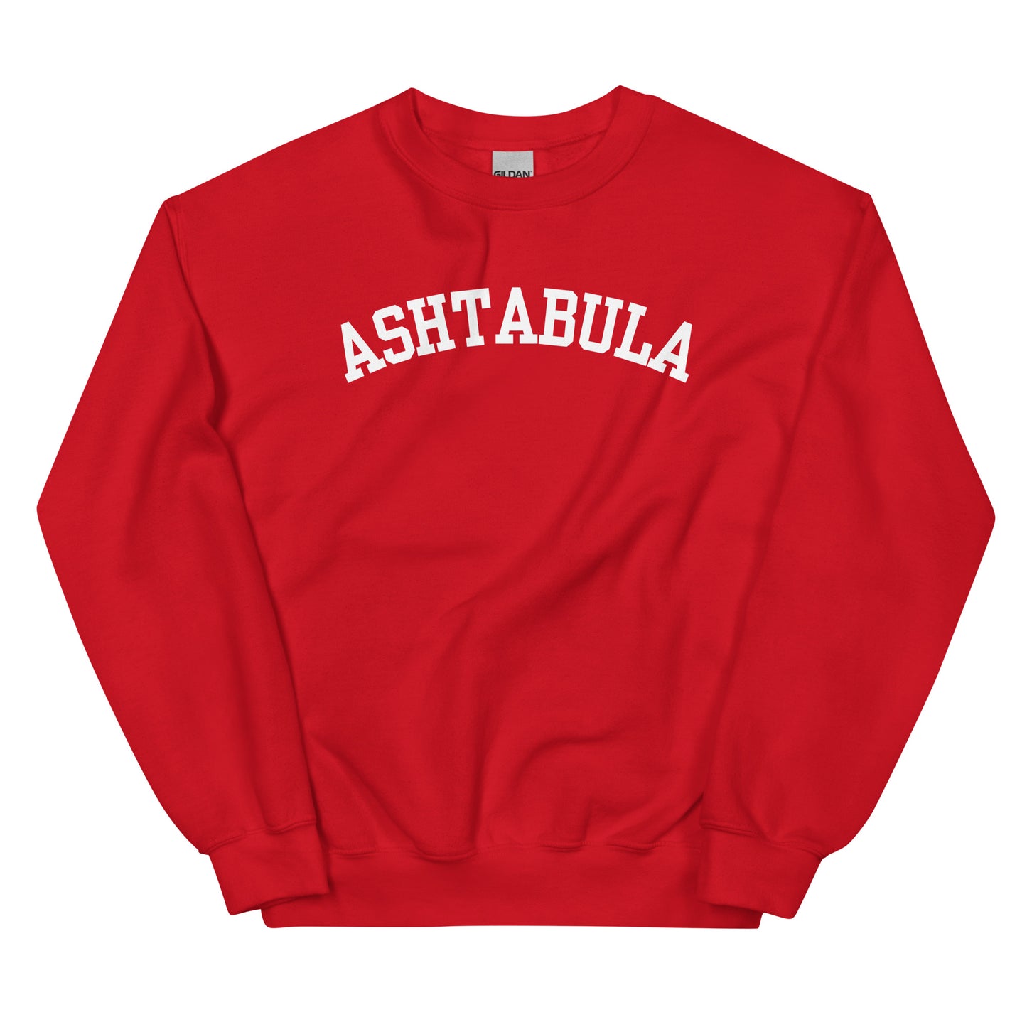 Ashtabula Ohio Block Solo Crewneck Unisex Sweatshirt