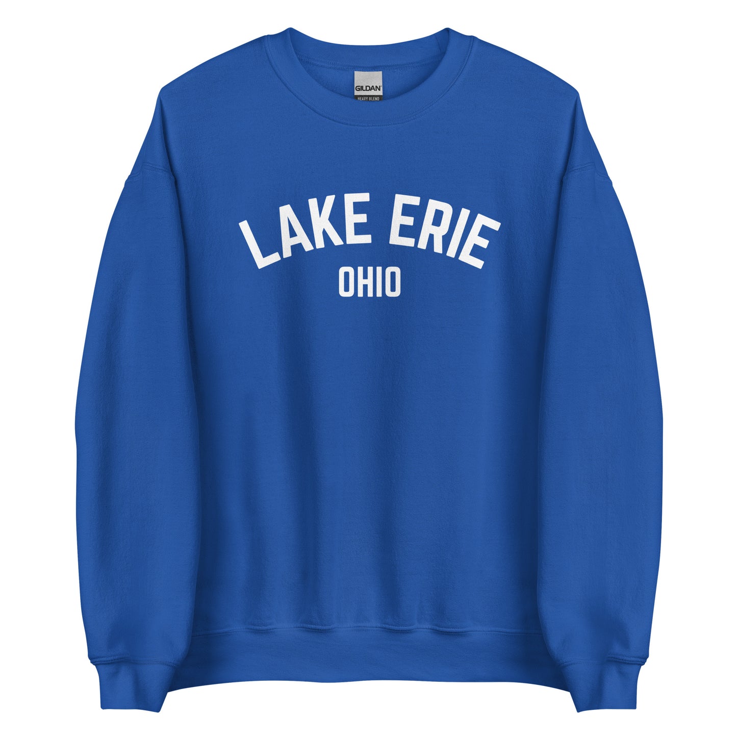 Lake Erie Ohio Curved Unisex Crewneck Sweatshirt