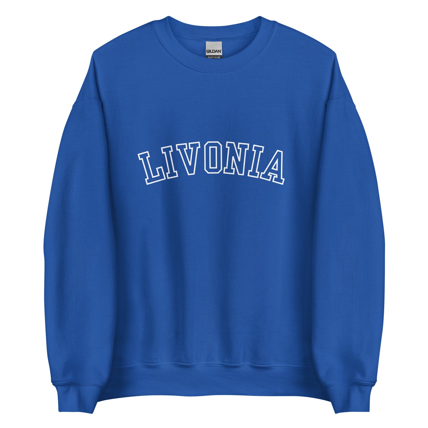 Livonia Michigan Outline Crewneck Unisex Sweatshirt