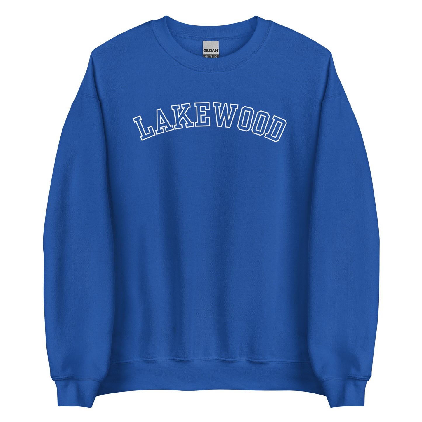 Lakewood Ohio Block Outline Crewneck Unisex Sweatshirt