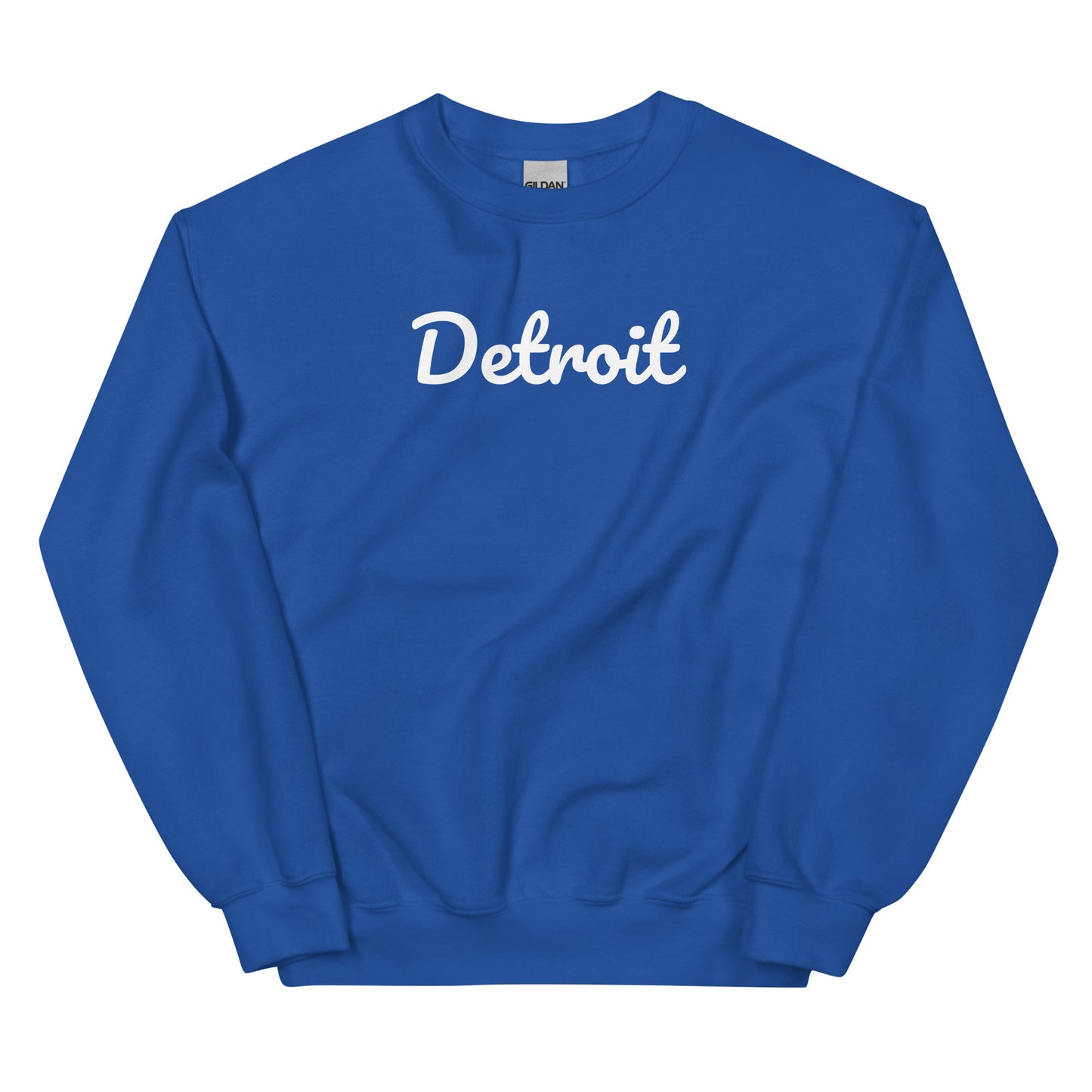 Detroit Michigan Solo Script Crewneck Unisex Sweatshirt