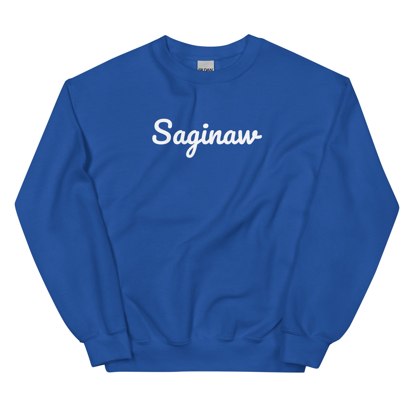 Saginaw Michigan Solo Script Crewneck Unisex Sweatshirt