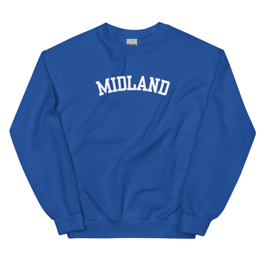 Midland Michigan Block Solo Crewneck Unisex Sweatshirt