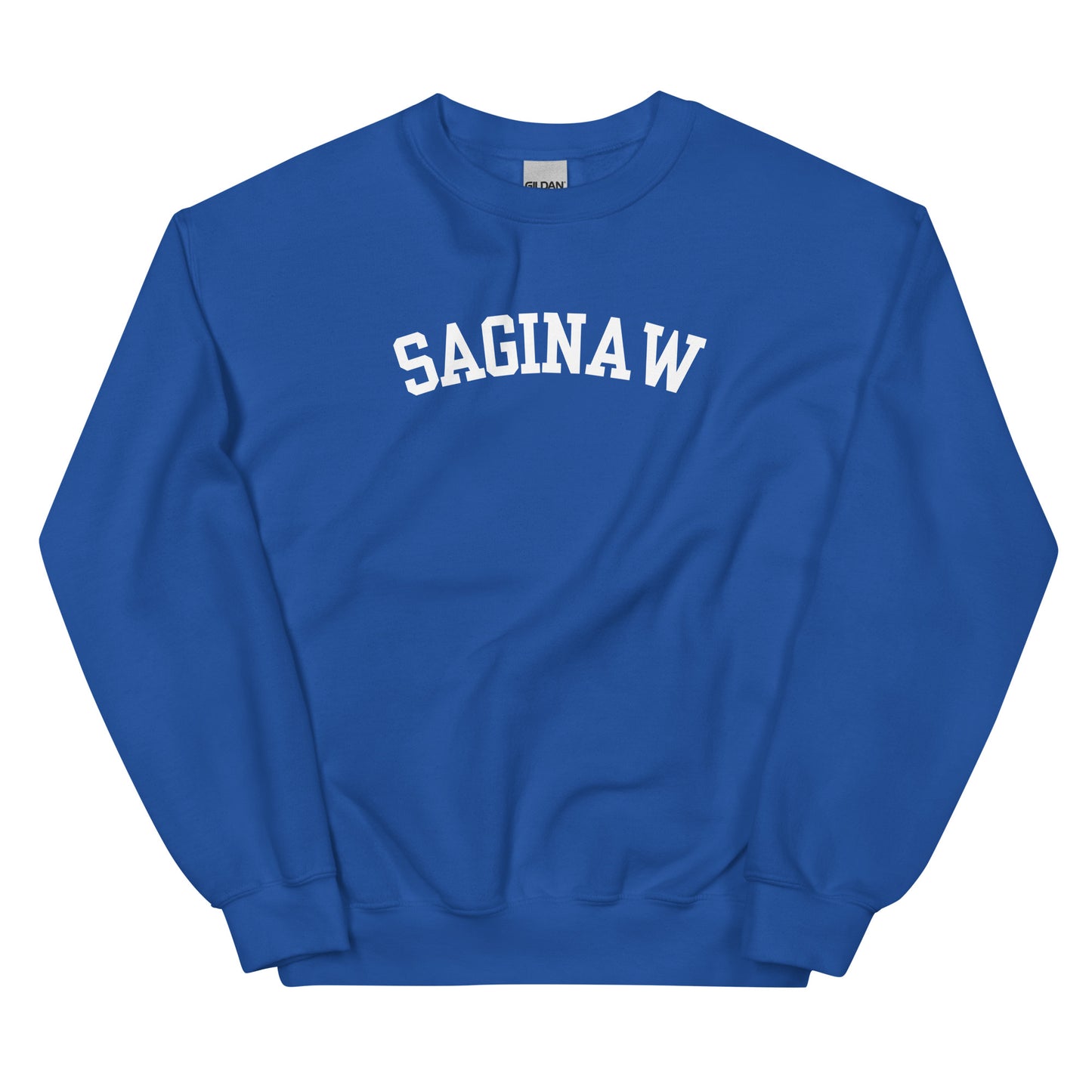 Saginaw Michigan Block Solo Crewneck Unisex Sweatshirt