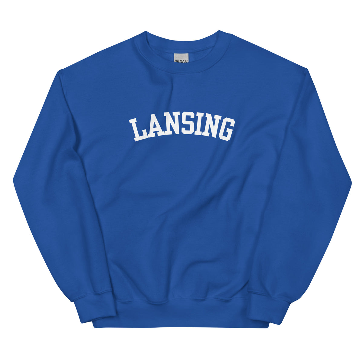 Lansing, Michigan Unisex Crewneck Sweatshirt - Block Solo