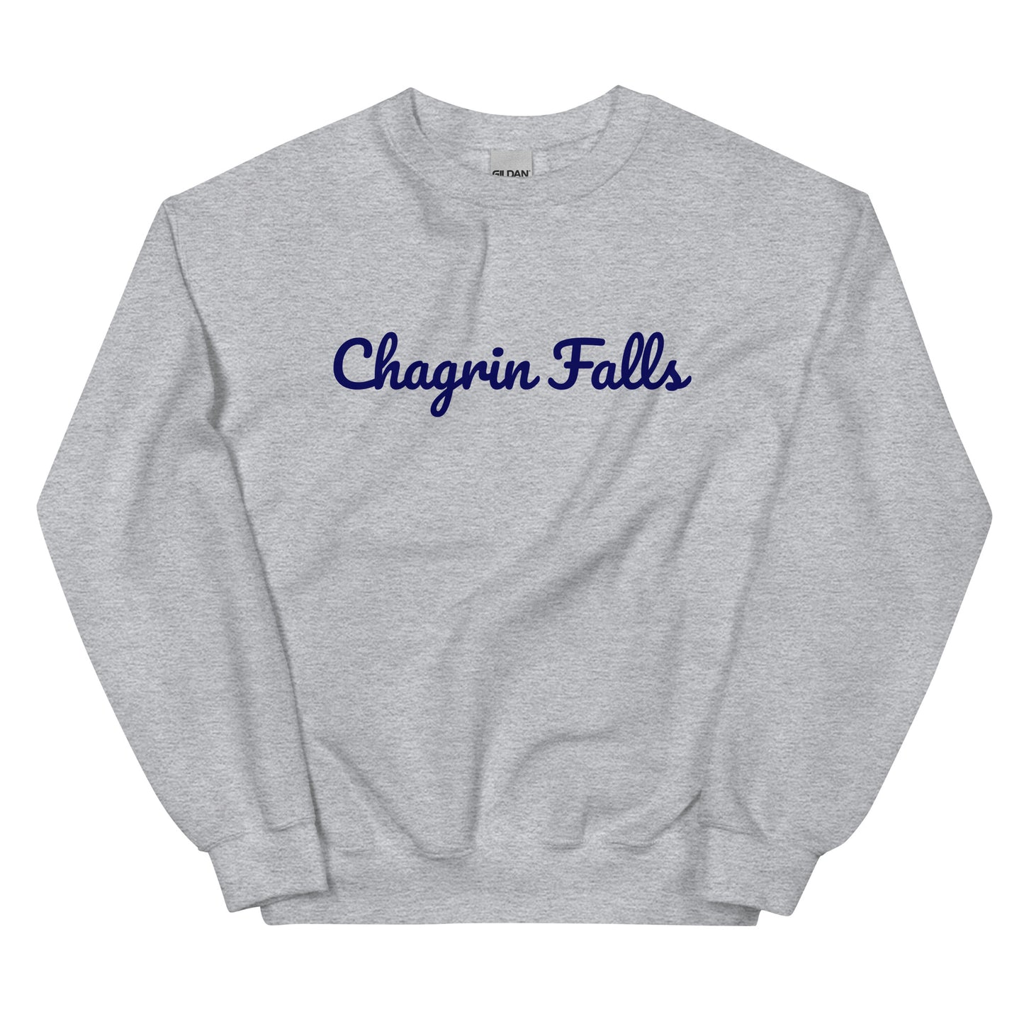 Chagrin Falls Solo Script Navy Blue Unisex Sweatshirt