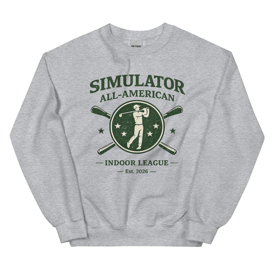Golf Simulator All American Crewneckt Unisex Sweatshirt