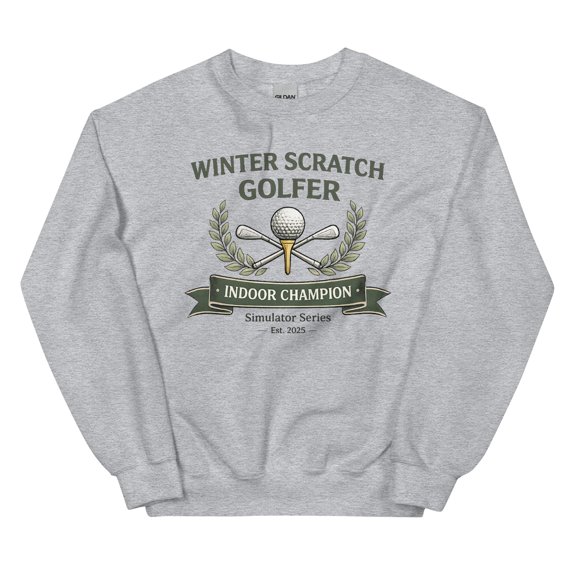 Winter Scratch Golfer - Simulator - Crewneck Unisex Sweatshirt