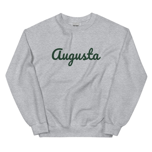 Augusta, Georgia Solo Script - Green - Unisex Sweatshirt