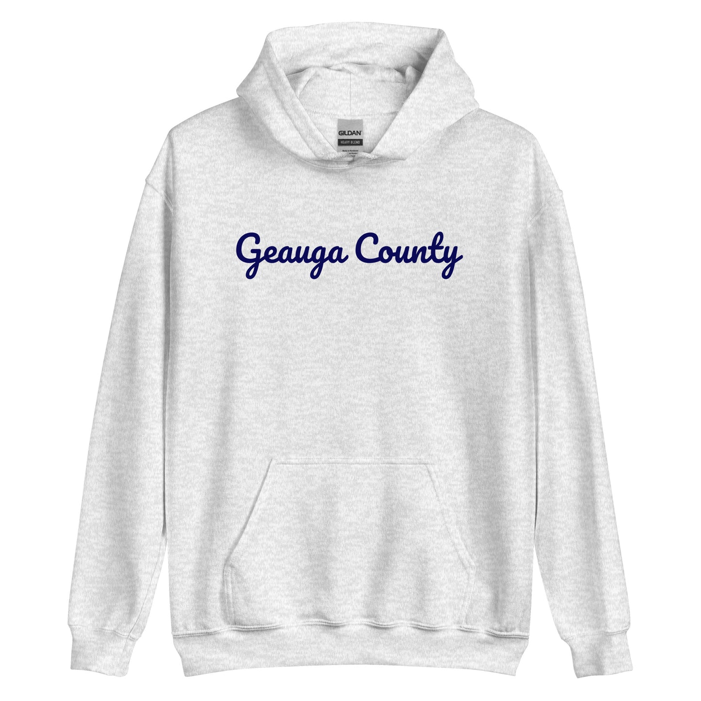 Geauga County Ohio Navy Blue Solo Script Unisex Hoodie