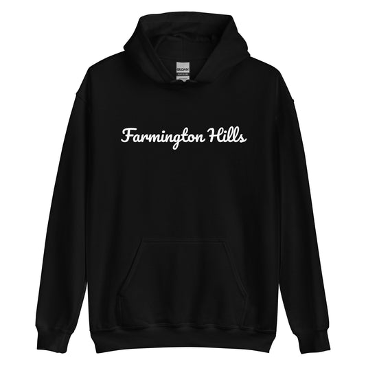 Farmington Hills, Michigan Solo Script Unisex Hoodie