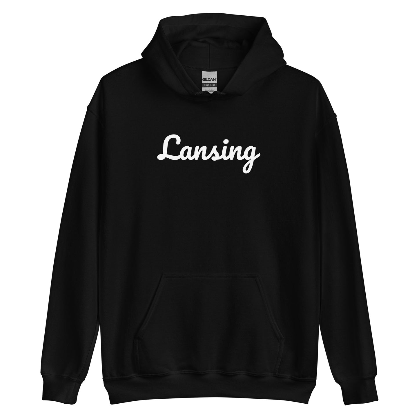 Lansing, Michigan Solo Script Unisex Hoodie