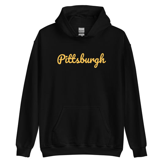 Pittsburgh, PA Solo Script Unisex Hoodie - Sports