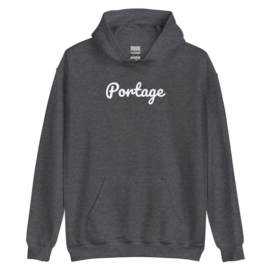Portage Michigan Solo Script Unisex Hoodie