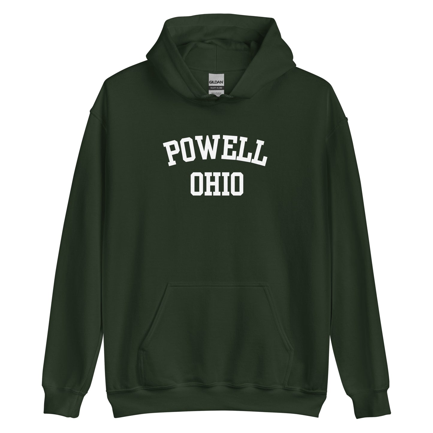 Powell, Ohio Block Unisex Hoodie