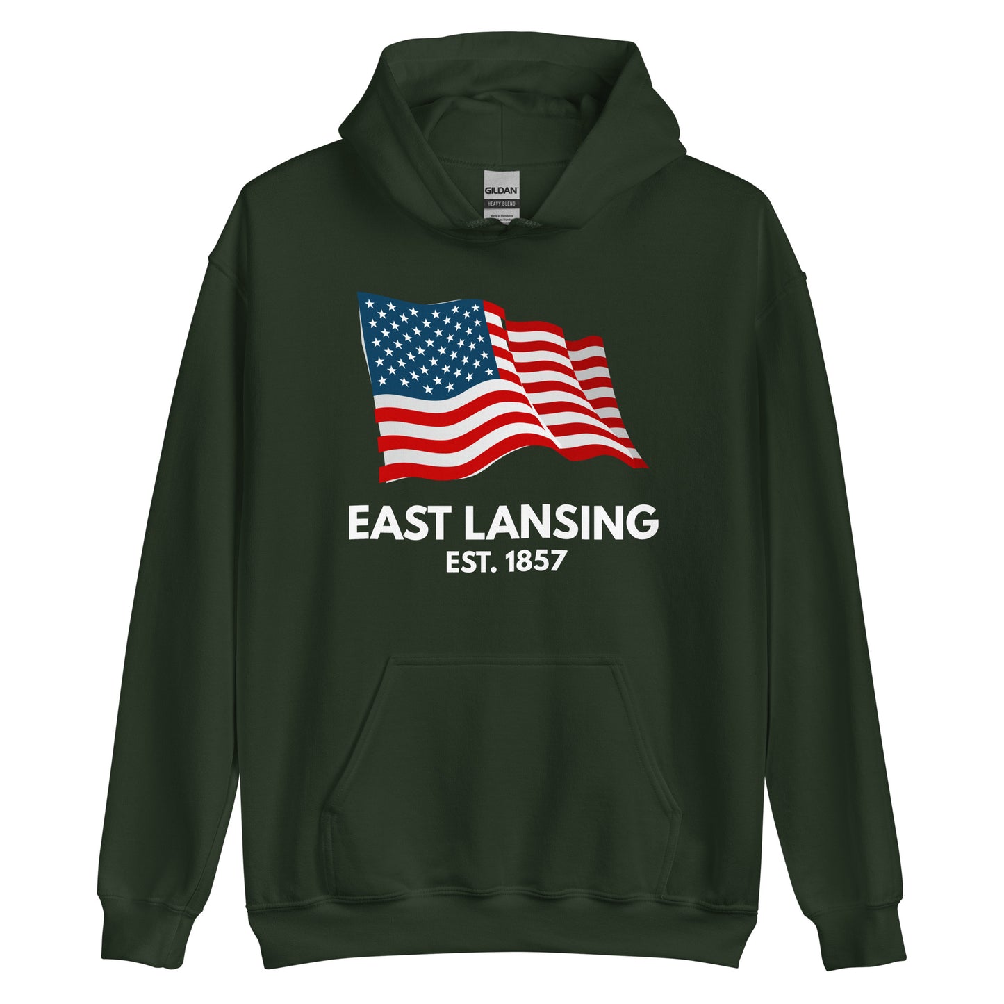 East Lansing Michigan Fourth of July Unisex Hoodie