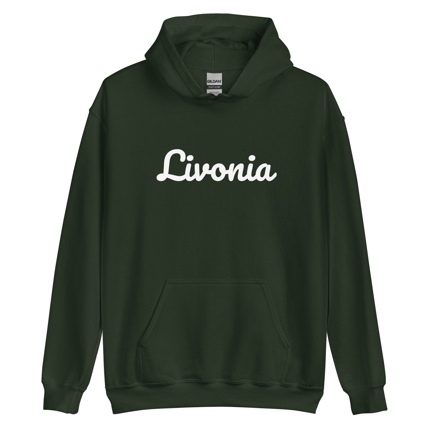 Livonia Michigan Solo Script Unisex Hoodie