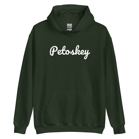 Petoskey, Michigan Solo Script Unisex Hoodie