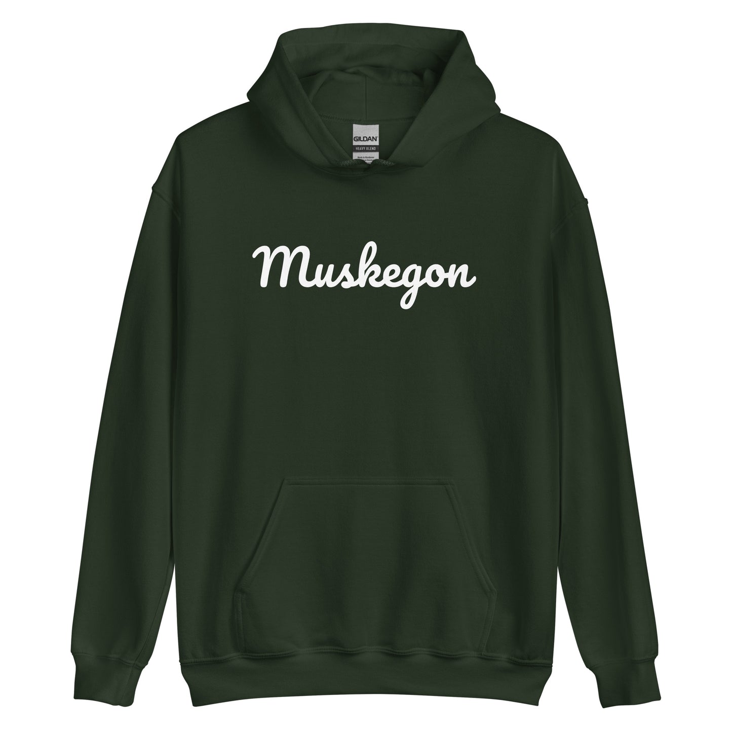 Muskegon, Michigan Solo Script Unisex Hoodie