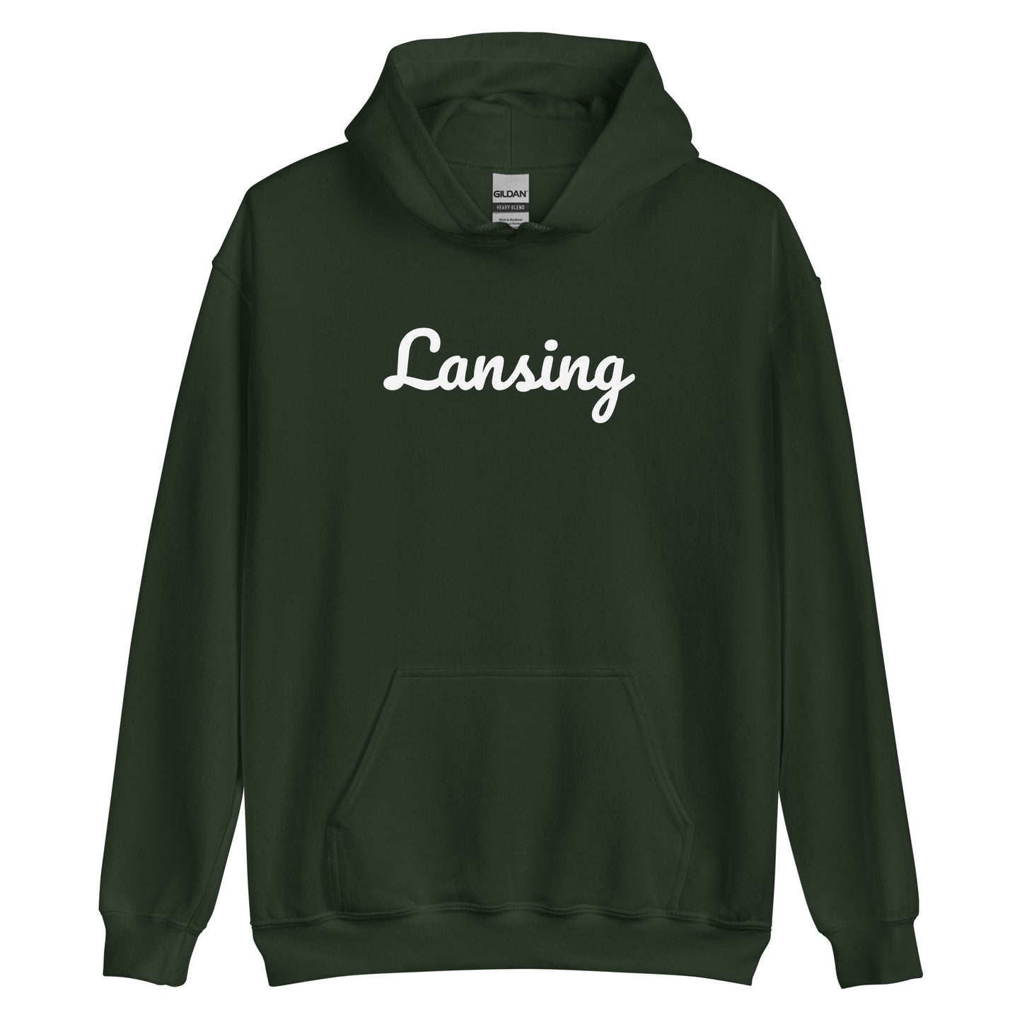 Lansing, Michigan Solo Script Unisex Hoodie