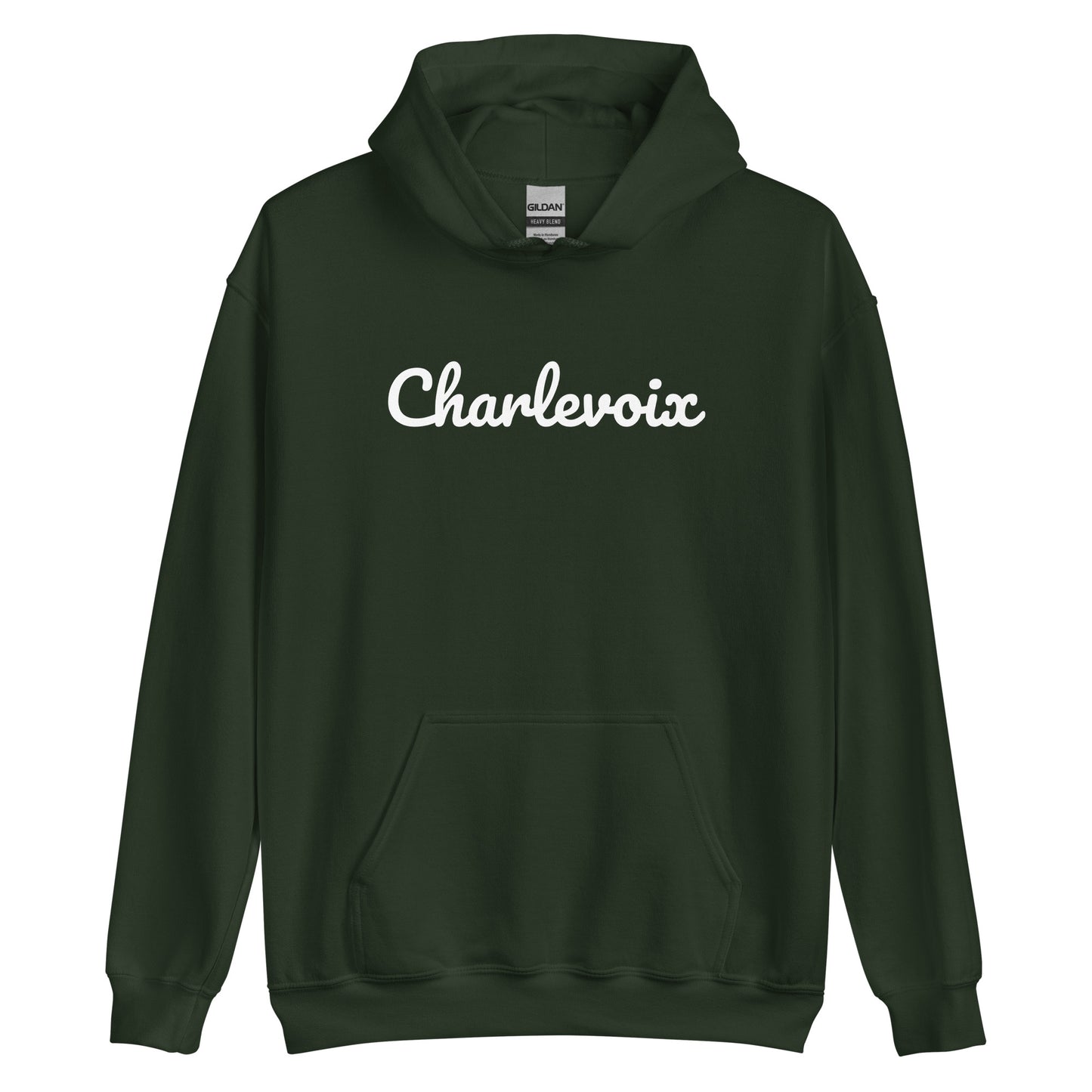 Charlevoix, Michigan Solo Script Unisex Hoodie