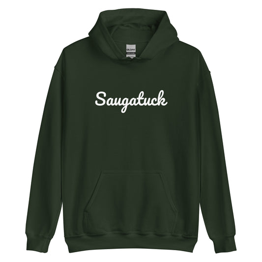 Saugatuck, Michigan Solo Script Unisex Hoodie