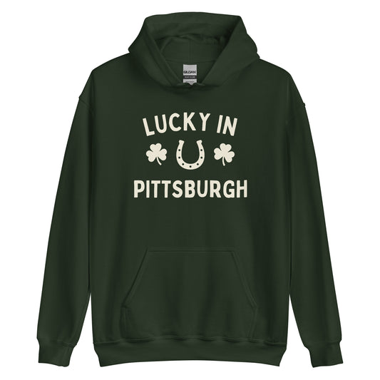 Lucky in Pittsburgh - St. Patrick's Day - Unisex Hoodie