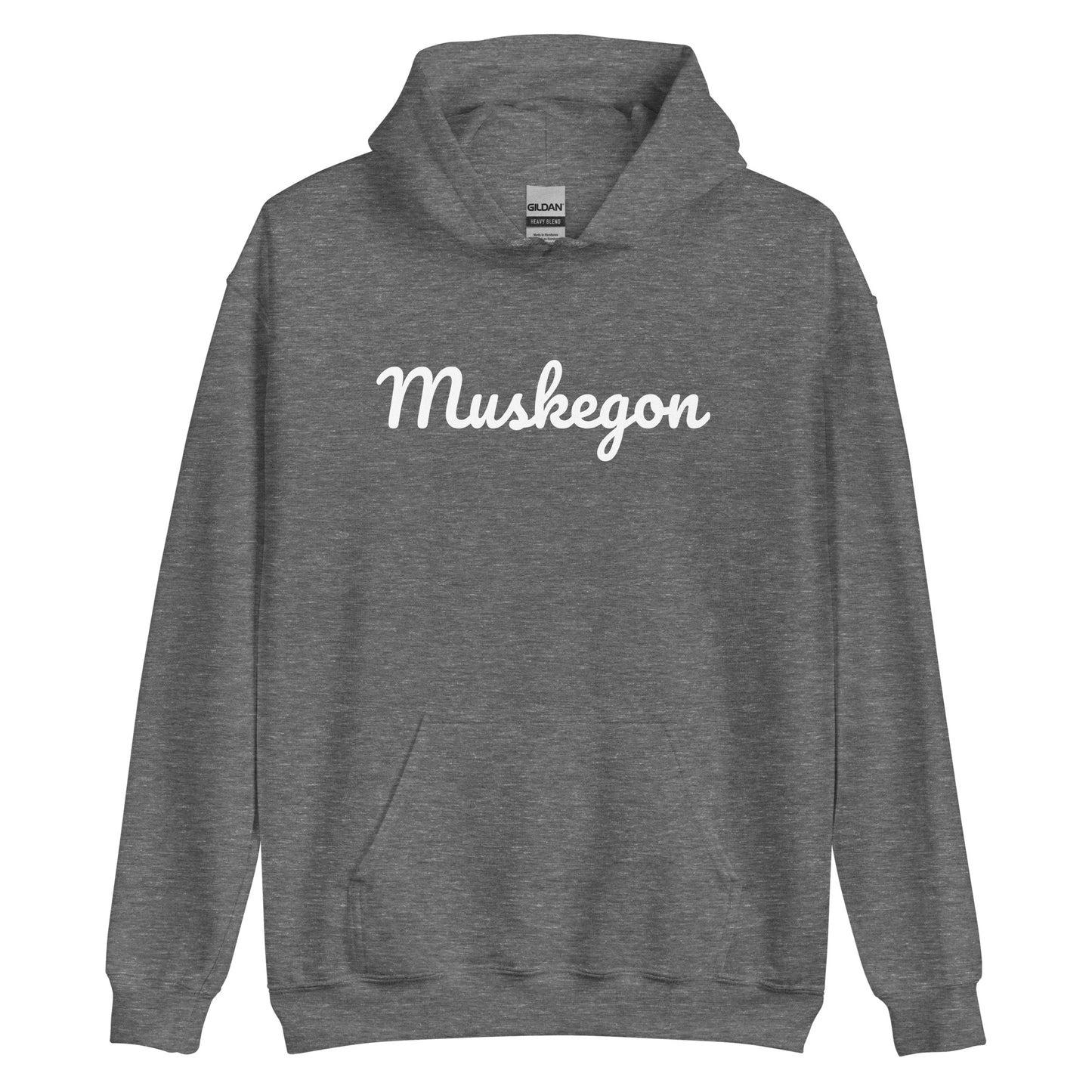 Muskegon, Michigan Solo Script Unisex Hoodie