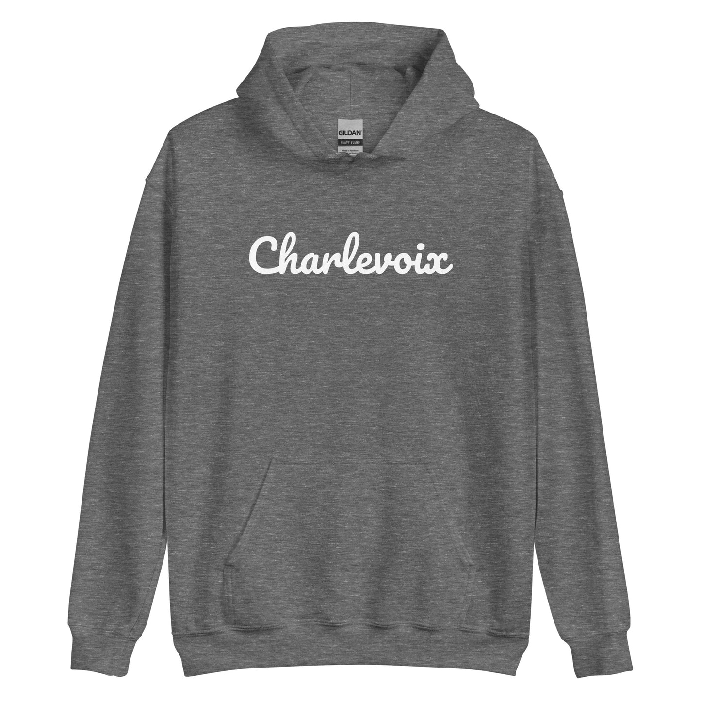 Charlevoix, Michigan Solo Script Unisex Hoodie