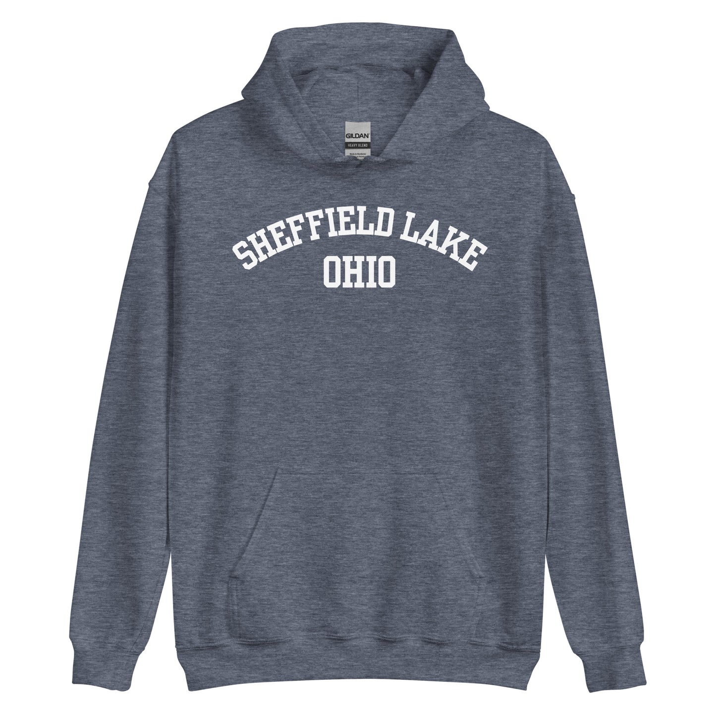 Sheffield Lake Ohio Block Unisex Hoodie
