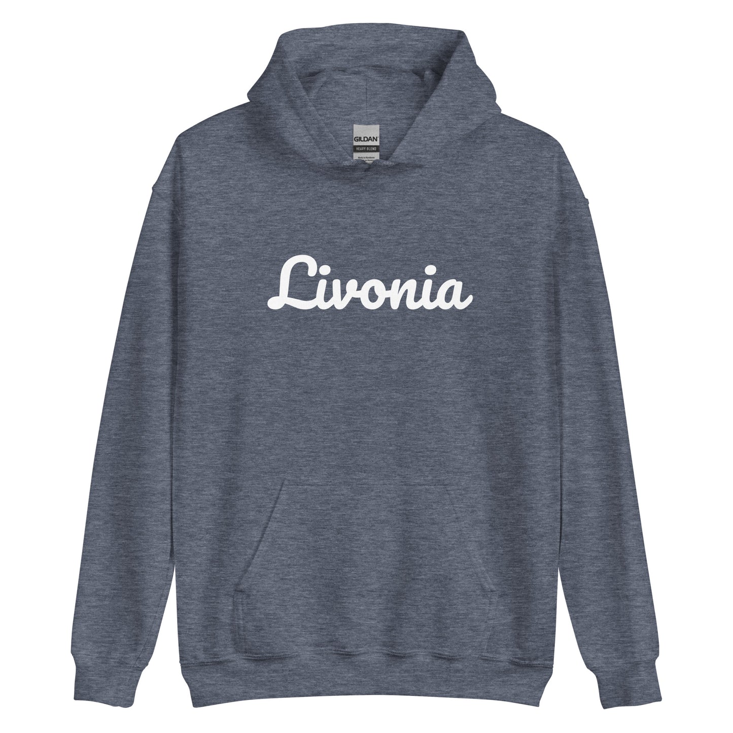 Livonia Michigan Solo Script Unisex Hoodie