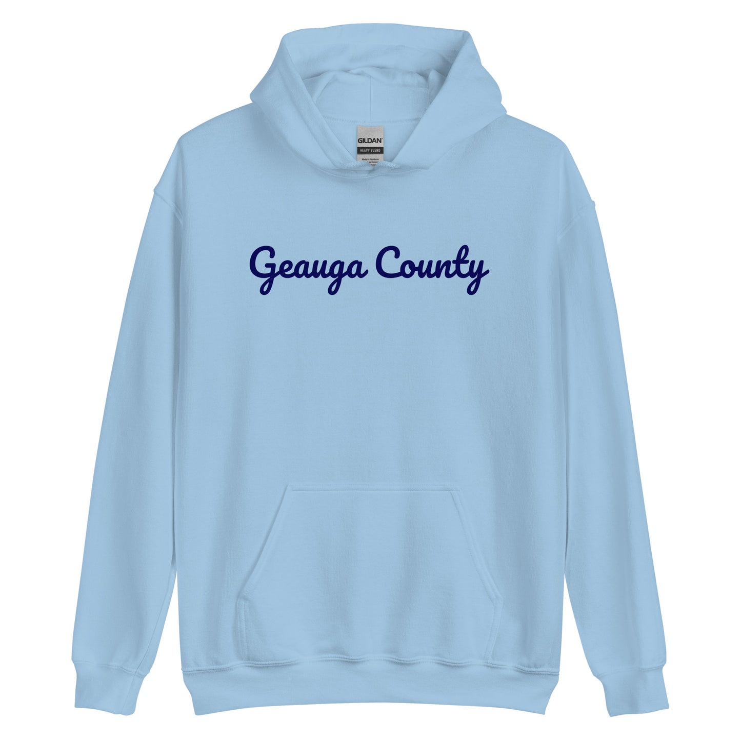 Geauga County Ohio Navy Blue Solo Script Unisex Hoodie
