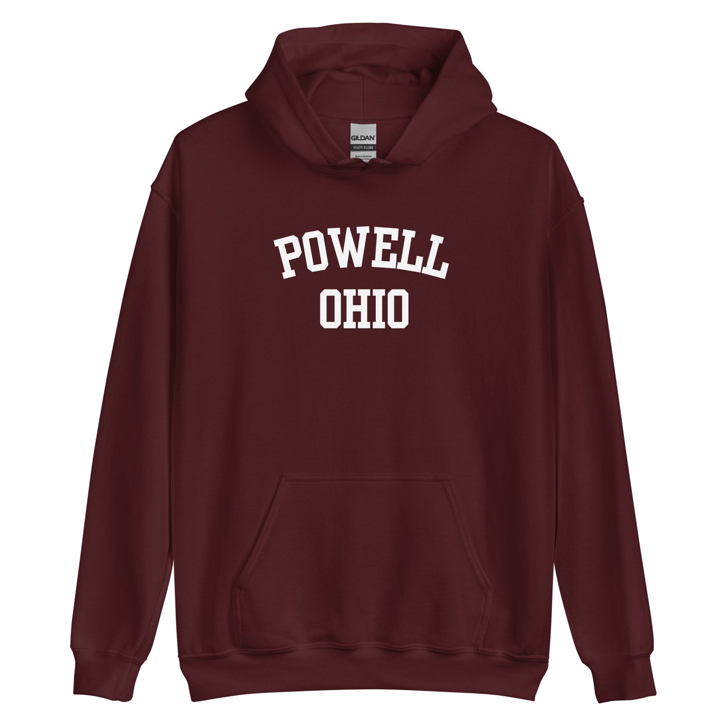 Powell, Ohio Block Unisex Hoodie