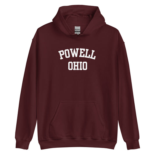 Powell, Ohio Block Unisex Hoodie