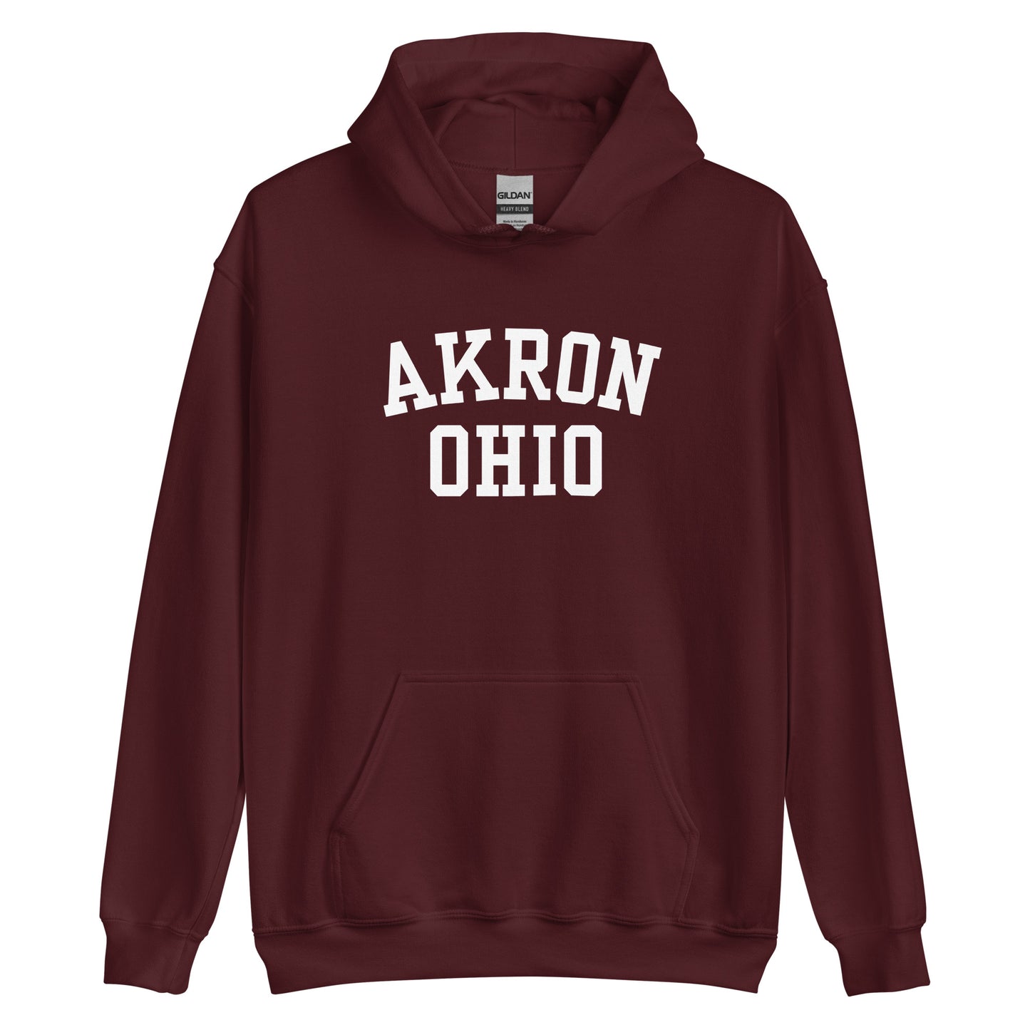 Akron Ohio Block Unisex Hoodie