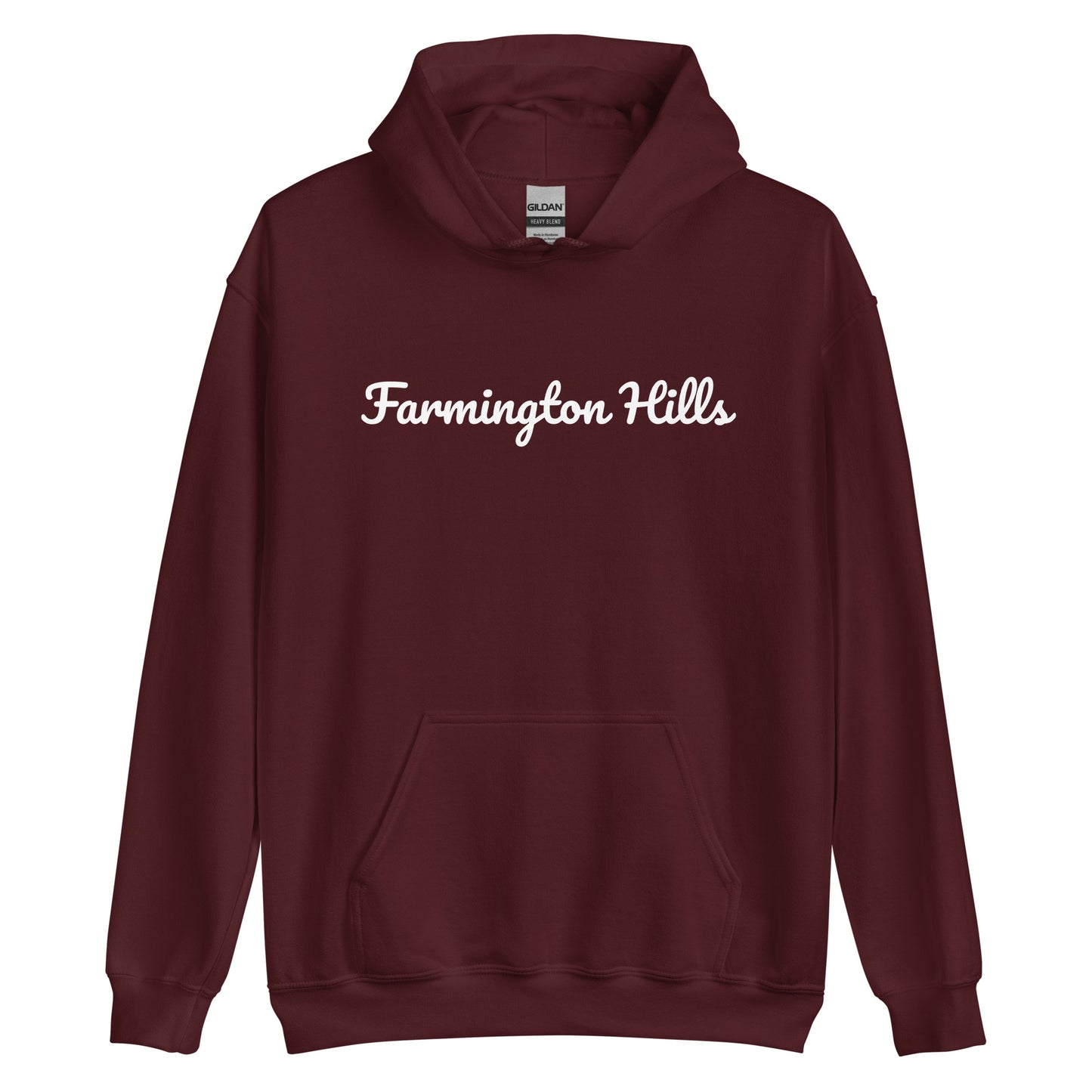 Farmington Hills, Michigan Solo Script Unisex Hoodie