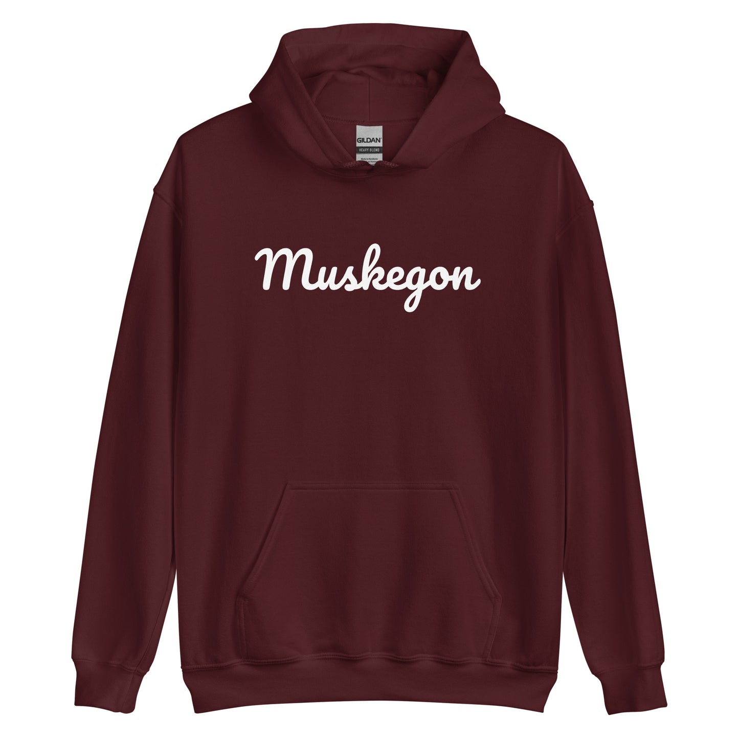 Muskegon, Michigan Solo Script Unisex Hoodie
