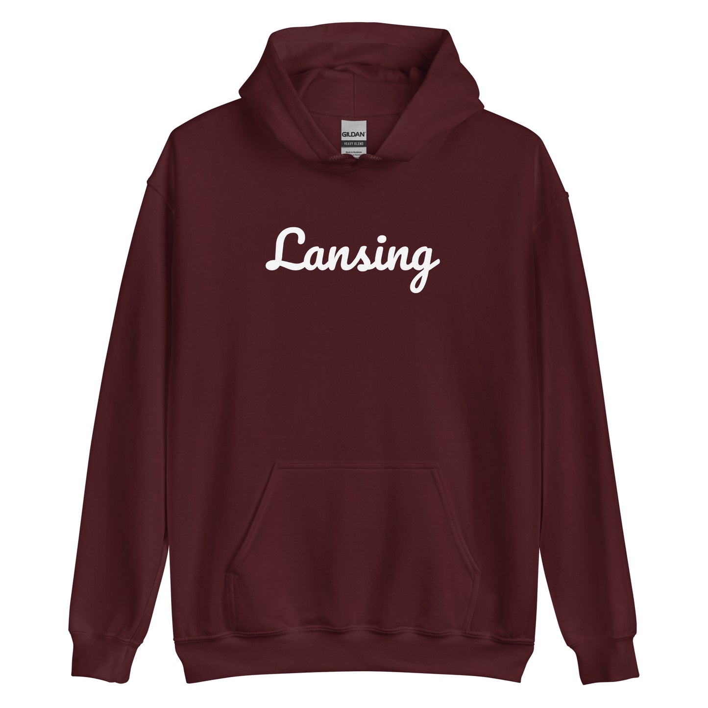 Lansing, Michigan Solo Script Unisex Hoodie