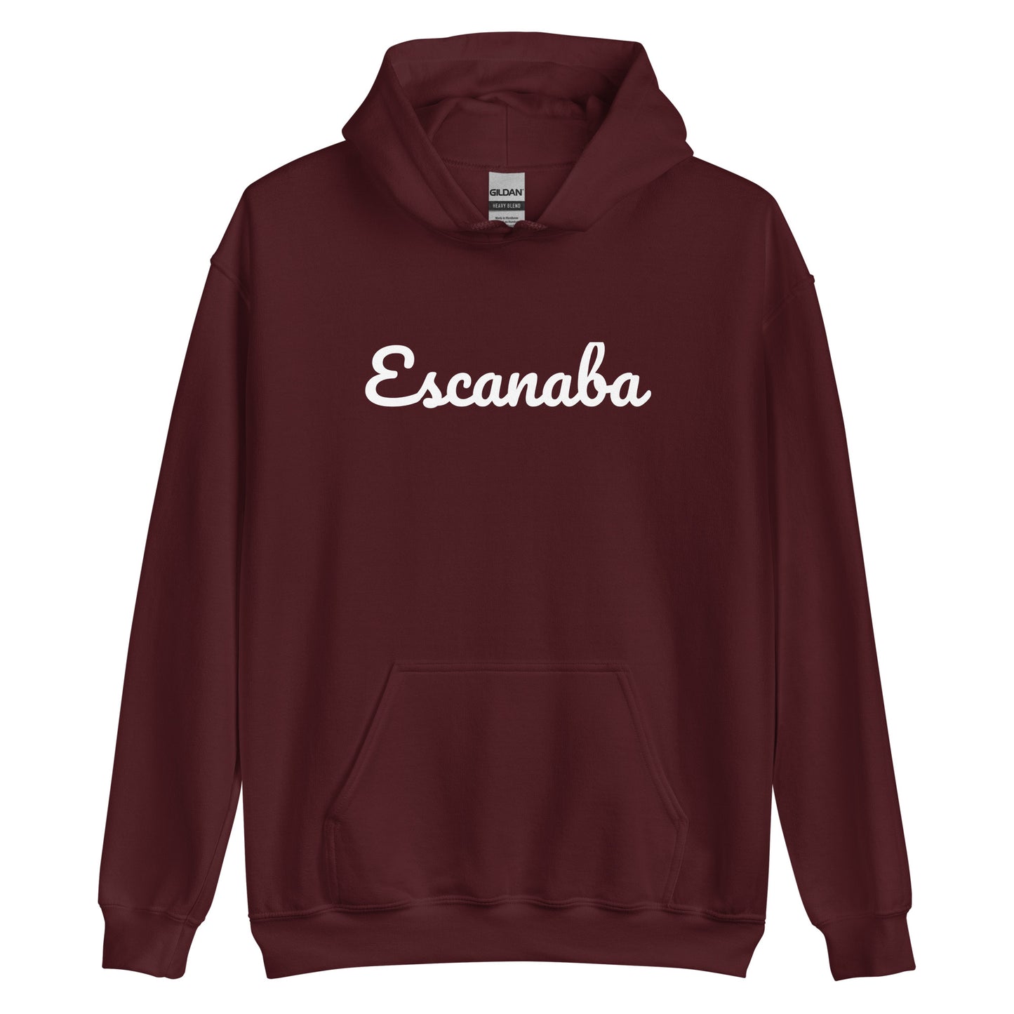 Escanaba, Michigan Solo Script Unisex Hoodie